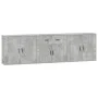 Aparadores 3 piezas madera contrachapada gris hormigón de vidaXL, Aparadores - Ref: Foro24-3185419, Precio: 257,17 €, Descuen...