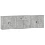 Sideboards 3 Stück betongraues Sperrholz von vidaXL, Sideboards - Ref: Foro24-3185419, Preis: 262,03 €, Rabatt: %