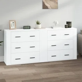2 Stück Sperrholz Sideboards weiß von vidaXL, Sideboards - Ref: Foro24-3185407, Preis: 186,09 €, Rabatt: %