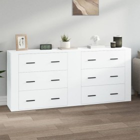 Sideboards 2 pieces plywood white by vidaXL, Sideboards - Ref: Foro24-3185407, Price: 188,89 €, Discount: %