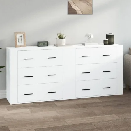 2 Stück Sperrholz Sideboards weiß von vidaXL, Sideboards - Ref: Foro24-3185407, Preis: 186,09 €, Rabatt: %
