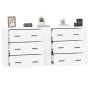 2 Stück Sperrholz Sideboards weiß von vidaXL, Sideboards - Ref: Foro24-3185407, Preis: 188,89 €, Rabatt: %