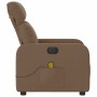 Sillón reclinable de masaje eléctrico tela marrón