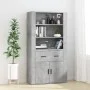 Concrete gray plywood tall sideboard by vidaXL, Sideboards - Ref: Foro24-3185379, Price: 166,91 €, Discount: %