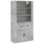 Concrete gray plywood tall sideboard by vidaXL, Sideboards - Ref: Foro24-3185379, Price: 169,86 €, Discount: %