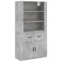 Concrete gray plywood tall sideboard by vidaXL, Sideboards - Ref: Foro24-3185379, Price: 166,91 €, Discount: %