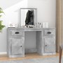 Dressing table with concrete gray mirror 130x50x132.5 cm by vidaXL, Bedroom Dressers - Ref: Foro24-3185339, Price: 151,15 €, ...