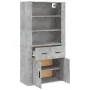 Concrete gray plywood tall sideboard by vidaXL, Sideboards - Ref: Foro24-3185379, Price: 166,91 €, Discount: %