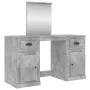 Dressing table with concrete gray mirror 130x50x132.5 cm by vidaXL, Bedroom Dressers - Ref: Foro24-3185339, Price: 149,37 €, ...