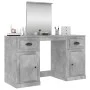 Dressing table with concrete gray mirror 130x50x132.5 cm by vidaXL, Bedroom Dressers - Ref: Foro24-3185339, Price: 149,37 €, ...