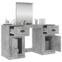 Dressing table with concrete gray mirror 130x50x132.5 cm by vidaXL, Bedroom Dressers - Ref: Foro24-3185339, Price: 151,15 €, ...