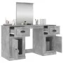 Dressing table with concrete gray mirror 130x50x132.5 cm by vidaXL, Bedroom Dressers - Ref: Foro24-3185339, Price: 149,37 €, ...