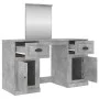 Dressing table with concrete gray mirror 130x50x132.5 cm by vidaXL, Bedroom Dressers - Ref: Foro24-3185339, Price: 149,37 €, ...