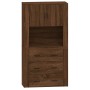 Aparador alto madera contrachapada marrón roble de vidaXL, Aparadores - Ref: Foro24-3185390, Precio: 158,53 €