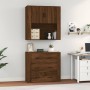 Aparador alto madera contrachapada marrón roble de vidaXL, Aparadores - Ref: Foro24-3185390, Precio: 158,53 €