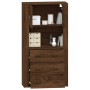 Aparador alto madera contrachapada marrón roble de vidaXL, Aparadores - Ref: Foro24-3185390, Precio: 158,53 €
