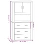 Aparador alto madera contrachapada marrón roble de vidaXL, Aparadores - Ref: Foro24-3185390, Precio: 158,53 €