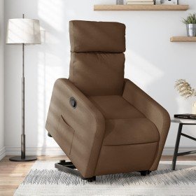 Sillón reclinable elevable de tela marrón Sillón reclinable elevable de tela marrón