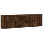 3-teilige Sideboards aus geräuchertem Eichensperrholz von vidaXL, Sideboards - Ref: Foro24-3185404, Preis: 282,68 €, Rabatt: %