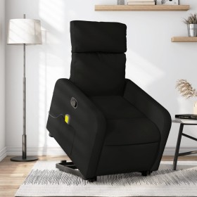 Sillón reclinable de masaje elevable tela negro en Sillones | Comprar online en Foro24