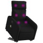 Sillón reclinable de masaje elevable tela negro