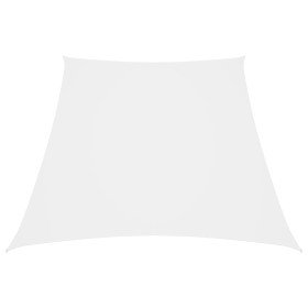 Toldo de vela trapezoidal tela oxford blanco 3/4x3 m