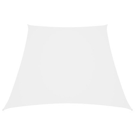 Toldo de vela trapezoidal tela oxford blanco 3/4x3 m