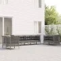 8-teiliges Gartenmöbel-Set und graue synthetische Rattankissen von vidaXL, Gartensets - Ref: Foro24-3187493, Preis: 468,89 €,...