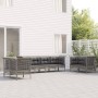 8-teiliges Gartenmöbel-Set und graue synthetische Rattankissen von vidaXL, Gartensets - Ref: Foro24-3187493, Preis: 481,80 €,...