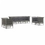 8-piece garden furniture set and gray synthetic rattan cushions by vidaXL, Garden sets - Ref: Foro24-3187493, Price: 533,56 €...