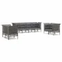 8-teiliges Gartenmöbel-Set und graue synthetische Rattankissen von vidaXL, Gartensets - Ref: Foro24-3187493, Preis: 468,89 €,...