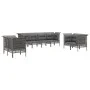 8-teiliges Gartenmöbel-Set und graue synthetische Rattankissen von vidaXL, Gartensets - Ref: Foro24-3187493, Preis: 468,89 €,...