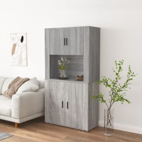 Tall gray Sonoma plywood sideboard by vidaXL, Sideboards - Ref: Foro24-3185357, Price: 164,18 €, Discount: %