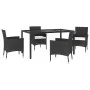 5-piece garden furniture set with black synthetic rattan cushions by vidaXL, Garden sets - Ref: Foro24-3187318, Price: 333,77...