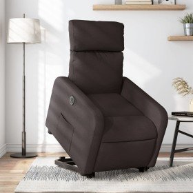 Sillón eléctrico reclinable elevable de tela marrón oscuro Sillón eléctrico reclinable elevable de tela marrón oscuro