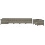 Set de muebles de jardín 8 pzas y cojines ratán sintético gris
