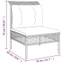 6-teiliges Gartenmöbel-Set und graue synthetische Rattankissen von vidaXL, Gartensets - Ref: Foro24-3187509, Preis: 400,61 €,...