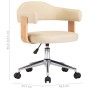 Drehbarer Esszimmerstuhl aus gebogenem Holz, cremefarbenes Kunstleder von vidaXL, Essstühle - Ref: Foro24-287417, Preis: 146,...