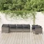 7-piece garden furniture set with gray synthetic rattan cushions by vidaXL, Garden sets - Ref: Foro24-3187288, Price: 592,16 ...