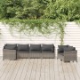 7-teiliges Gartenmöbel-Set und Kissen synthetisches Rattangrau von vidaXL, Gartensets - Ref: Foro24-3187288, Preis: 593,61 €,...
