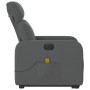 Sillón de masaje eléctrico reclinable elevable tela gris oscuro