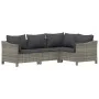 7-piece garden furniture set with gray synthetic rattan cushions by vidaXL, Garden sets - Ref: Foro24-3187288, Price: 592,16 ...
