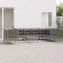 9-piece garden furniture set and gray synthetic rattan cushions by vidaXL, Garden sets - Ref: Foro24-3187546, Price: 490,33 €...