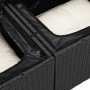 Conjunto de sofá de jardín con cojín 8 pcs Negro Poliratán