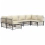 Gartenmöbel-Set 6-teilig anthrazitfarbene Kissen PE-Rattan von vidaXL, Outdoor-Sofas - Ref: Foro24-3186786, Preis: 502,56 €, ...