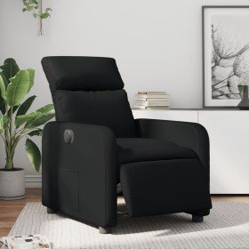 Sillón reclinable eléctrico de cuero sintético negro Sillón reclinable eléctrico de cuero sintético negro