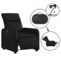 Sillón reclinable eléctrico de cuero sintético negro