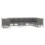 11-teiliges Gartenmöbel-Set und graue synthetische Rattankissen von vidaXL, Gartensets - Ref: Foro24-3187536, Preis: 630,39 €...
