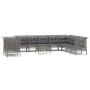 11-teiliges Gartenmöbel-Set und graue synthetische Rattankissen von vidaXL, Gartensets - Ref: Foro24-3187536, Preis: 618,01 €...