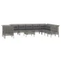 11-teiliges Gartenmöbel-Set und graue synthetische Rattankissen von vidaXL, Gartensets - Ref: Foro24-3187536, Preis: 630,39 €...